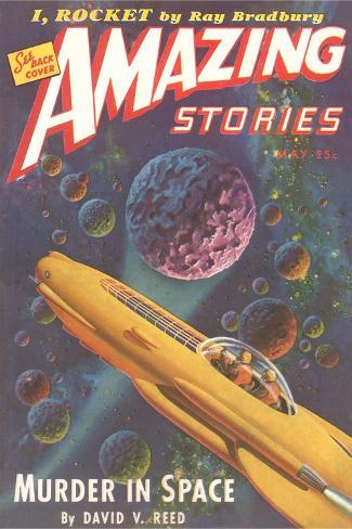Art Print: Amazing Stories Magazine Cover: 18x12in