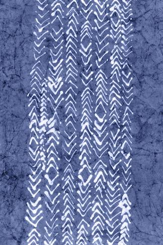 Art Print: Indigo Primitive Patterns V by Renee W. Stramel: 18x12in