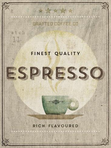 Giclee Print: Crafted Coffee - Espresso by Hens Teeth: 48x36in