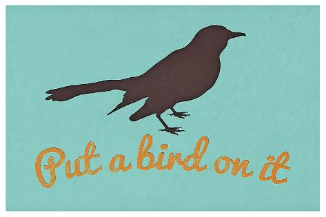 Art Print: Put A Bird On It Blue: 18x12in