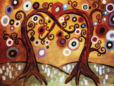 Giclee Print: Love Tree by Natasha Wescoat: 12x9in