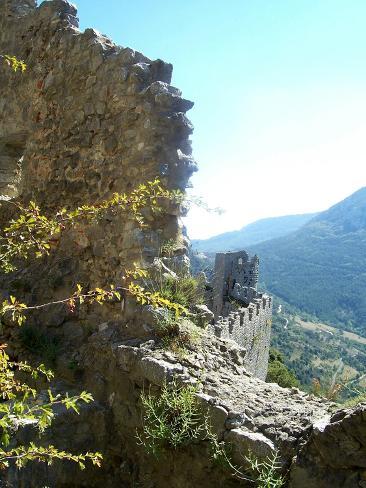 Art Print: Puilaurens Castle Walls France by Marilyn Dunlap: 12x9in