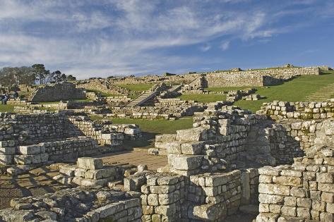 Photographic Print: Housesteads Roman Fort from the South Gate, Hadrians Wall, Unesco World Heritage Site, England by James Emmerson: 12x8in