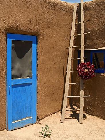 Photographic Print: Real Adobe, Taos Pueblo, New Mexico by George Oze: 12x9in