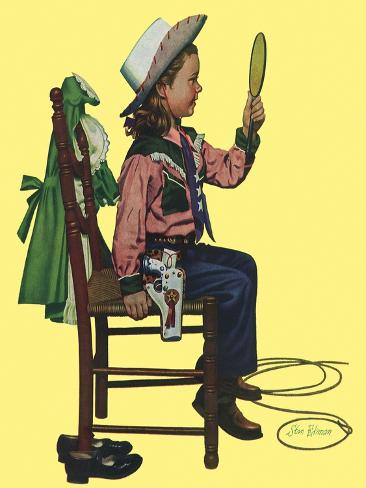 Giclee Print: Cowgirl, 1951 by Stan Ekman: 12x9in