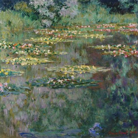 Giclee Print: Le Bassin, 1904 by Claude Monet: 16x16in