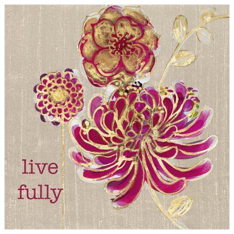 Art Print: Live Fully by Bella Dos Santos: 12x12in