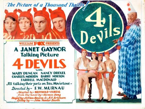 Art Print: 4 Devils, (AKA Four Devils), 1928: 12x9in