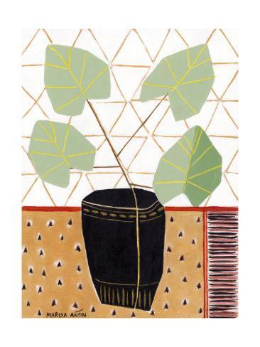Art Print: Gold Tablecloth 5 by Marisa Anon: 12x9in