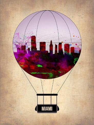 Art Print: Miami Air Balloon 2 by NaxArt: 12x9in