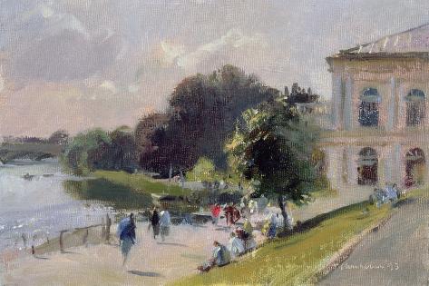 Giclee Print: Sparkling Afternoon, Richmond, 1993 by Trevor Chamberlain: 18x12in