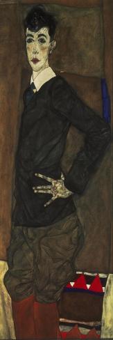 Giclee Print: Portrait of Erich Lederer, 1912-1913 by Egon Schiele: 24x8in