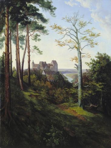 Giclee Print: The Castle Colditz, 1828 by Ernst Ferdinand Oehme: 12x9in