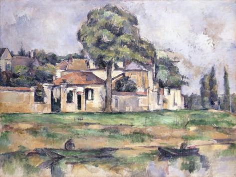 Giclee Print: Banks of the Marne (Bords de la Marne). Ca. 1888 by Paul Cézanne: 12x9in