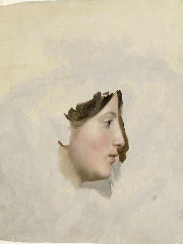 Giclee Print: Tête de femme de profil à droite by Pierre Henri de Valenciennes: 12x9in