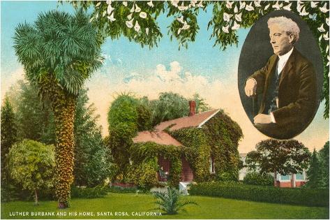 Art Print: Luther Burbank and Home, Santa Rosa, California: 18x12in