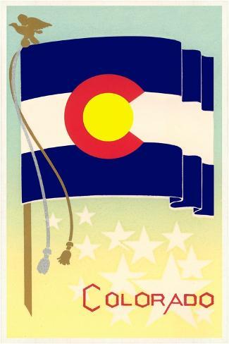 Art Print: Colorado State Flag: 18x12in