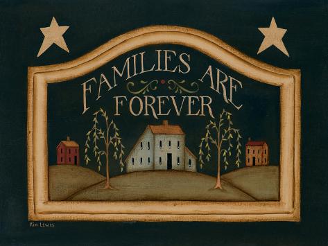 Art Print: Families are Forever by Kim Lewis: 12x9in