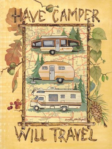 Art Print: Have Camper by Anita Phillips: 12x9in