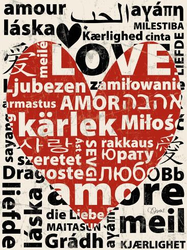 Art Print: Love Languages by Carole Stevens: 12x9in