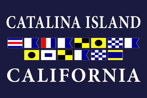 Art Print: Catalina Island, California - Nautical Flags by Lantern Press: 18x12in