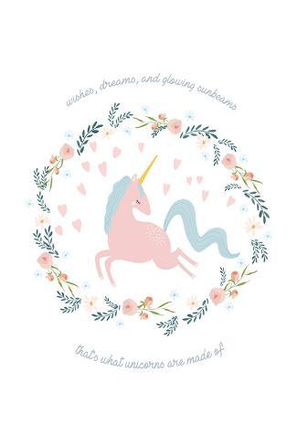 Art Print: Wishes Dreams Unicorn by Leah Straatsma: 18x12in