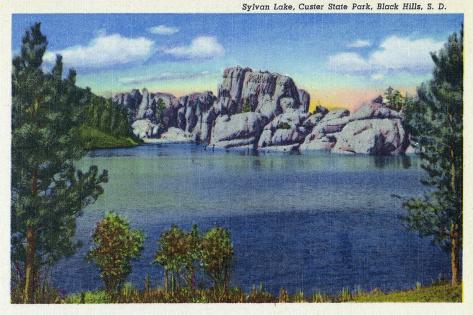 Art Print: Custer State Park, South Dakota, View of Sylvan Lake in the Black Hills by Lantern Press: 18x12in