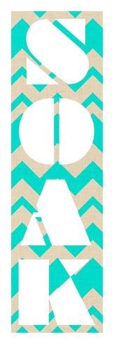 Art Print: Soaking in Chevron: 24x8in