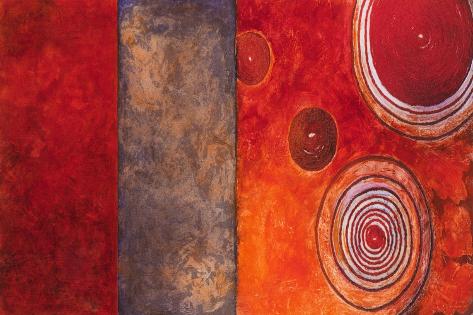 Art Print: Red Spirals I by Lanie Loreth: 18x12in