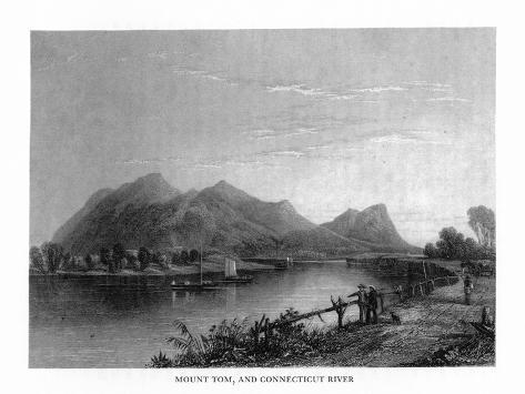 Art Print: Connecticut, View of Mount Tom from the Connecticut River by Lantern Press: 12x9in