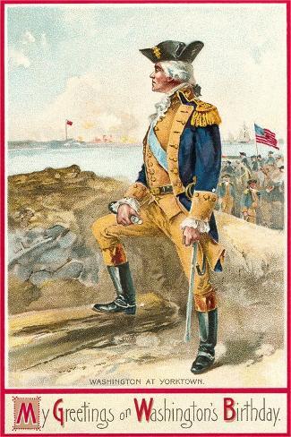 Art Print: Washington at Yorktown: 18x12in