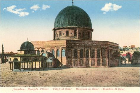 Art Print: Mosque of Omar, Jerusalem, Israel: 18x12in