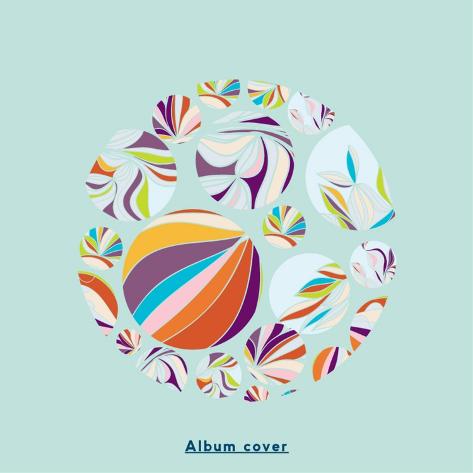 Art Print: Abstract Circles Background - with Illustrative Design Elements by run4it: 12x12in