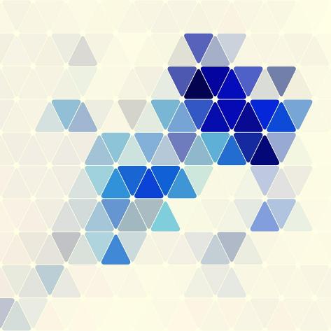 Art Print: Vector Geometric Background by Maksim Krasnov: 12x12in