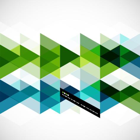 Art Print: Modern Geometrical Abstract Vector Template by antishock: 12x12in