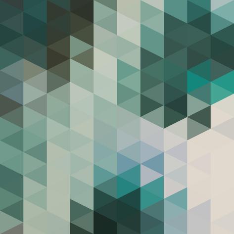 Art Print: Vector Abstract Triangles Background by Maksim Krasnov: 12x12in