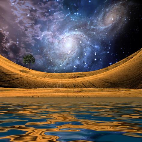 Art Print: Surreal Lakescape by rolffimages: 12x12in