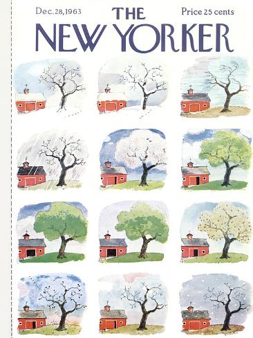 Art Print: The New Yorker Cover - December 28, 1963 by Garrett Price: 12x9in