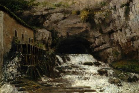 Giclee Print: The Source of the Loue, 1864 by Gustave Courbet: 18x12in