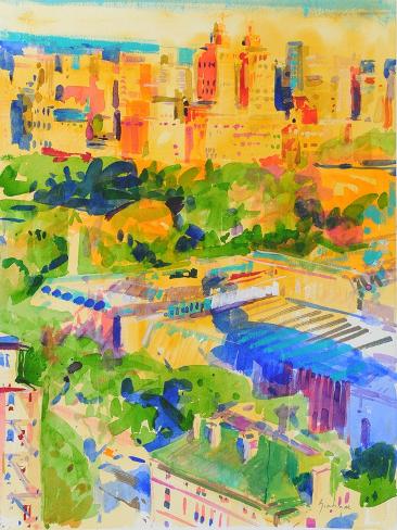 Giclee Print: Fifth Avenue shadows over the Metropolitan by Peter Graham: 12x9in