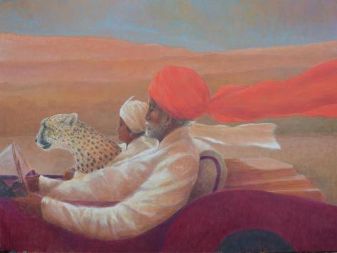 Giclee Print: Maharaja and Box by Lincoln Seligman: 12x9in