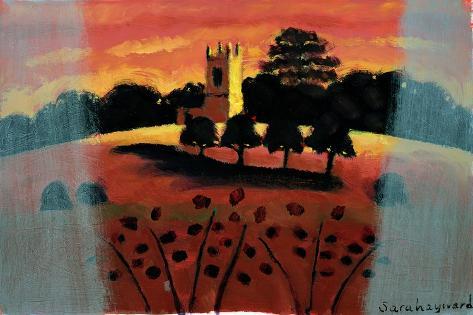 Giclee Print: Church on the Severn by Sara Hayward: 18x12in