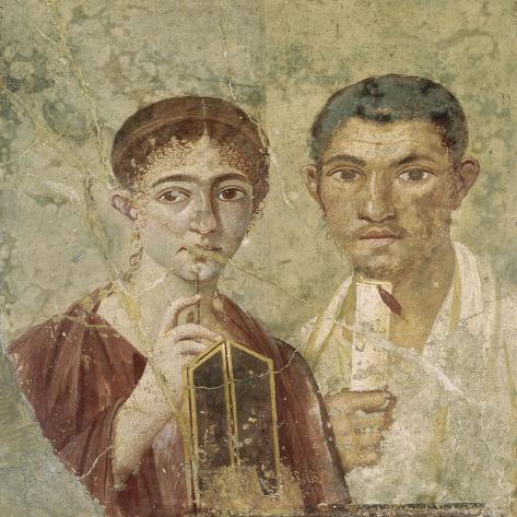 Giclee Print: Portrait de deux époux provenant de Pompéi: 16x16in
