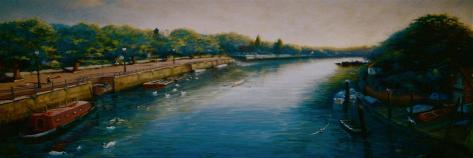 Giclee Print: Old Twickenham Riverside, 2005 by Lee Campbell: 24x8in