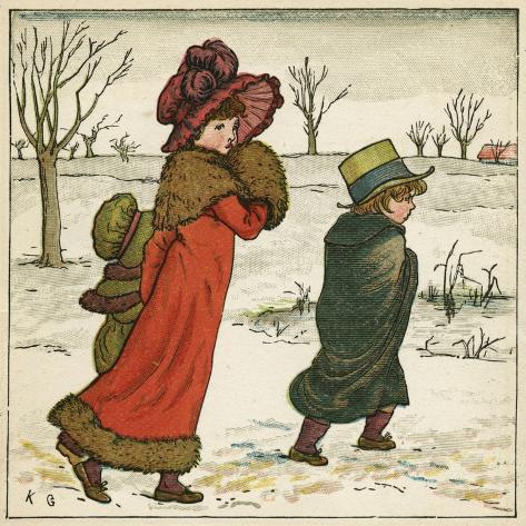 Art Print: Frontispiece, Kate Greenaway's Birthday Book for Children by Kate Greenaway: 12x12in