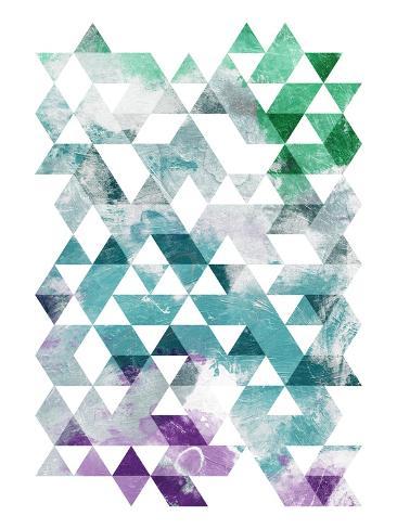 Art Print: GP Grey Triangles by OnRei: 12x9in