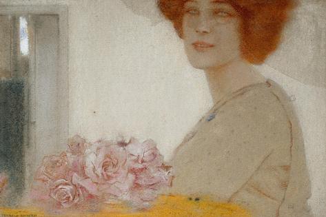 Premium Giclee Print: Roses by Fernand Khnopff: 30x20in