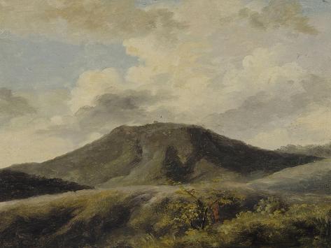 Giclee Print: A Rocca di Papa: le Monte Cavo sous un ciel nuageux by Pierre Henri de Valenciennes: 12x9in