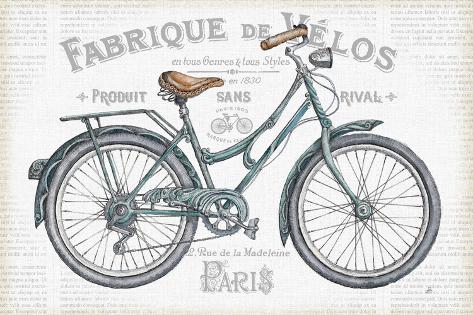 Art Print: Bicycles I by Daphne Brissonnet: 18x12in