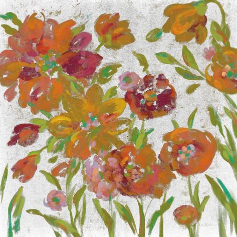 Art Print: July Garden Trio III on White by Silvia Vassileva: 12x12in